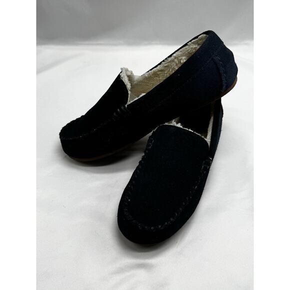 Lands End Slippers Womens 9 Moccasin Blue Slip On Comfort Casual Round Toe Flats - Picture 3 of 11
